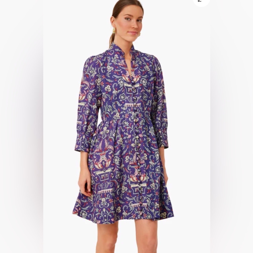 NWT! Tuckernuck Avignon Aubergine Eliana Purple Floral Dress Size XS